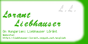 lorant liebhauser business card