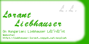 lorant liebhauser business card